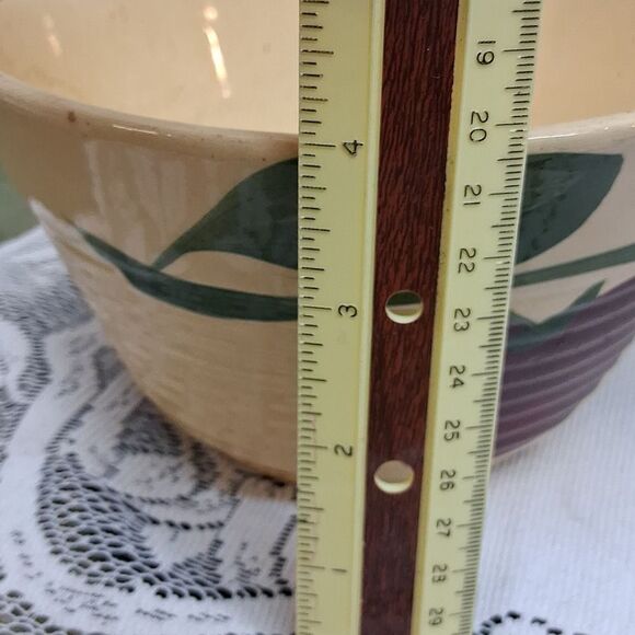 Watt Oven Ware #6 & #7 Mixing Bowl 3 Leaf Apple Hull, Iowa - Picture 13 of 14